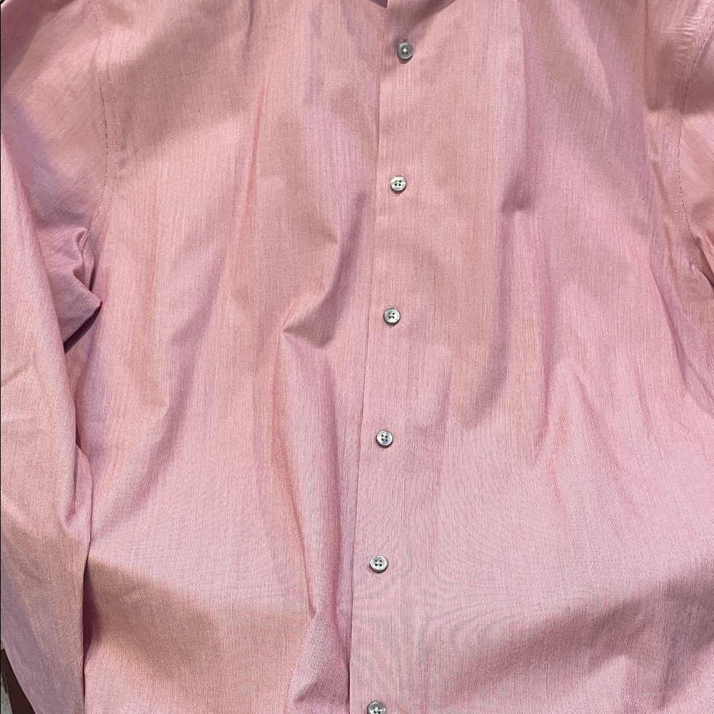 Calvin Klein Men's Light Red Dress Shirt - Picture 8 of 15